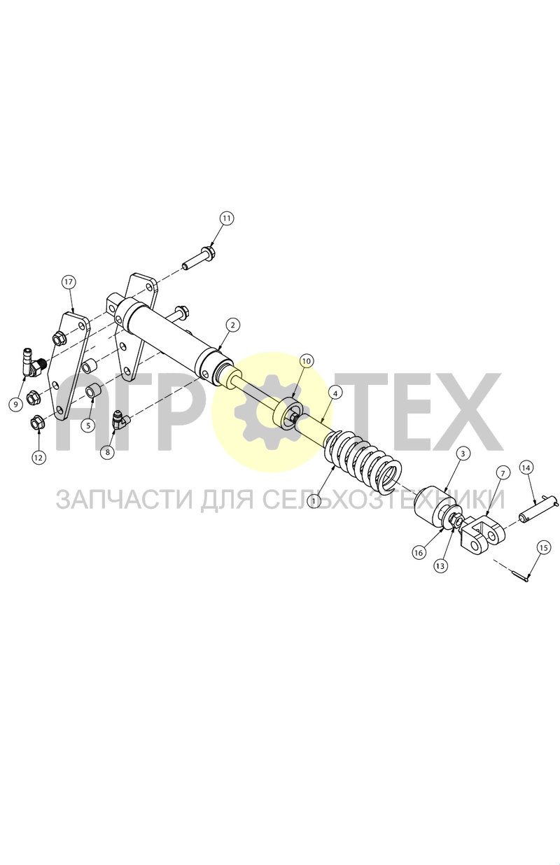 Цилиндр стояночного тормоза в сборе (SX016878) (№14 на схеме)